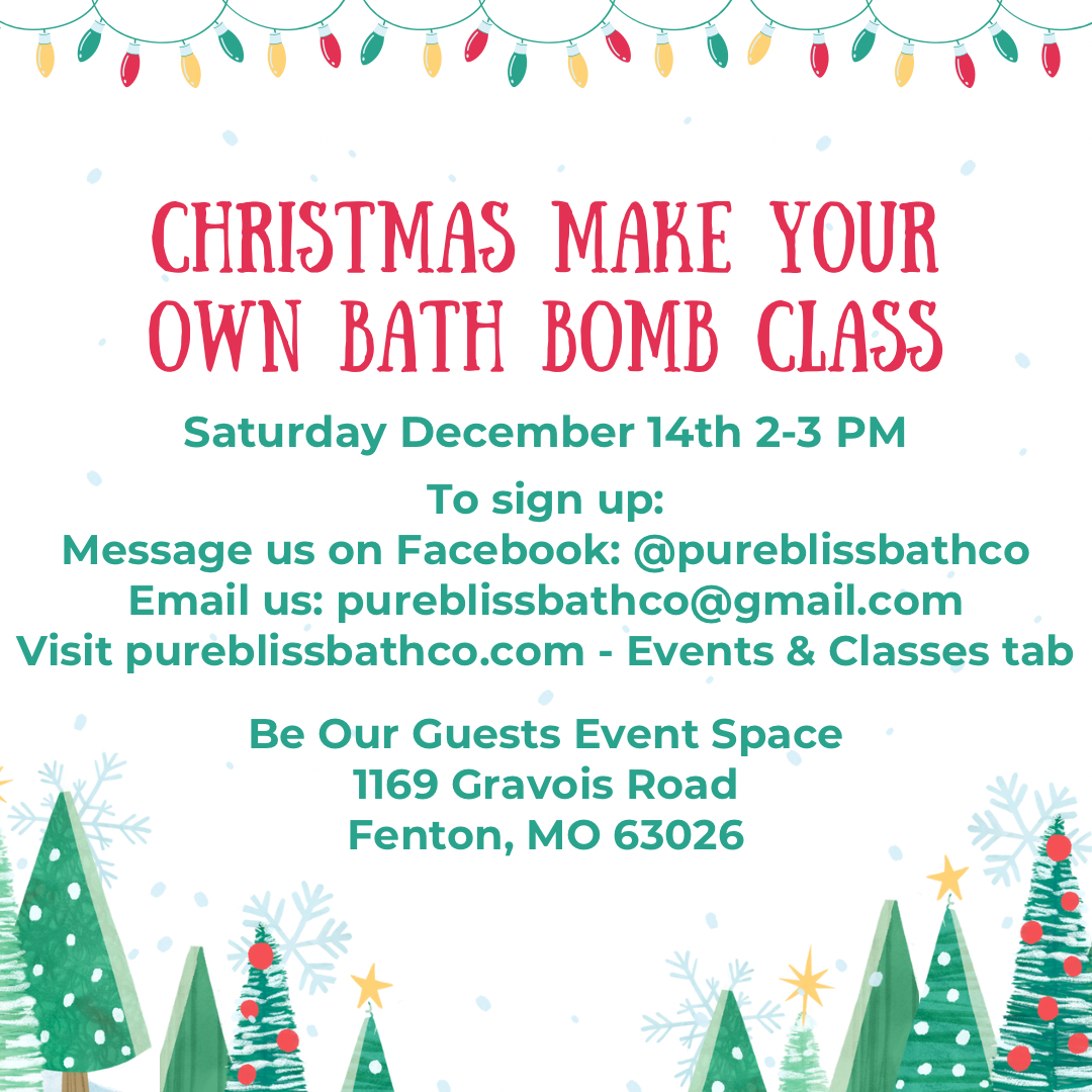 Christmas Make Your Own Bath Bomb Class